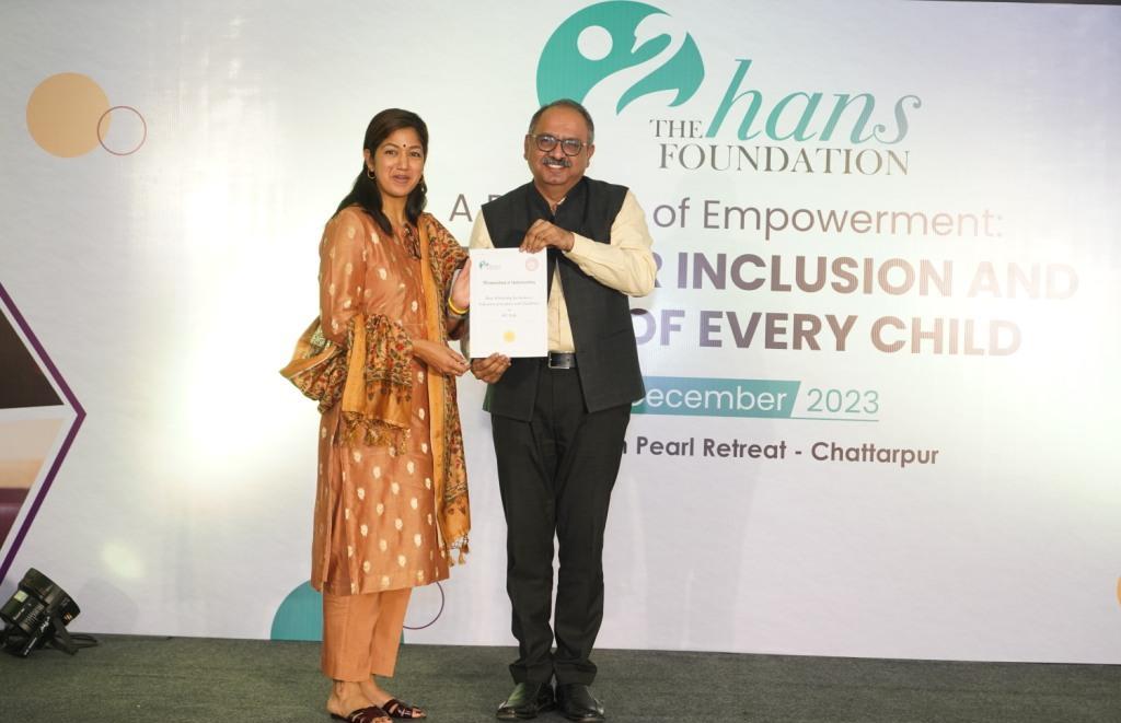 Hans Foundation signs MoU with IIT Delhi for scholarship program to strengthen disability support; unveils mobile therapy bus with NIEPID